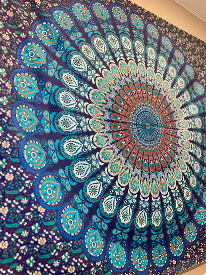 Mandala Tapestry - Blue