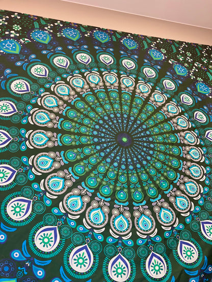 Mandala Tapestry - Emerald