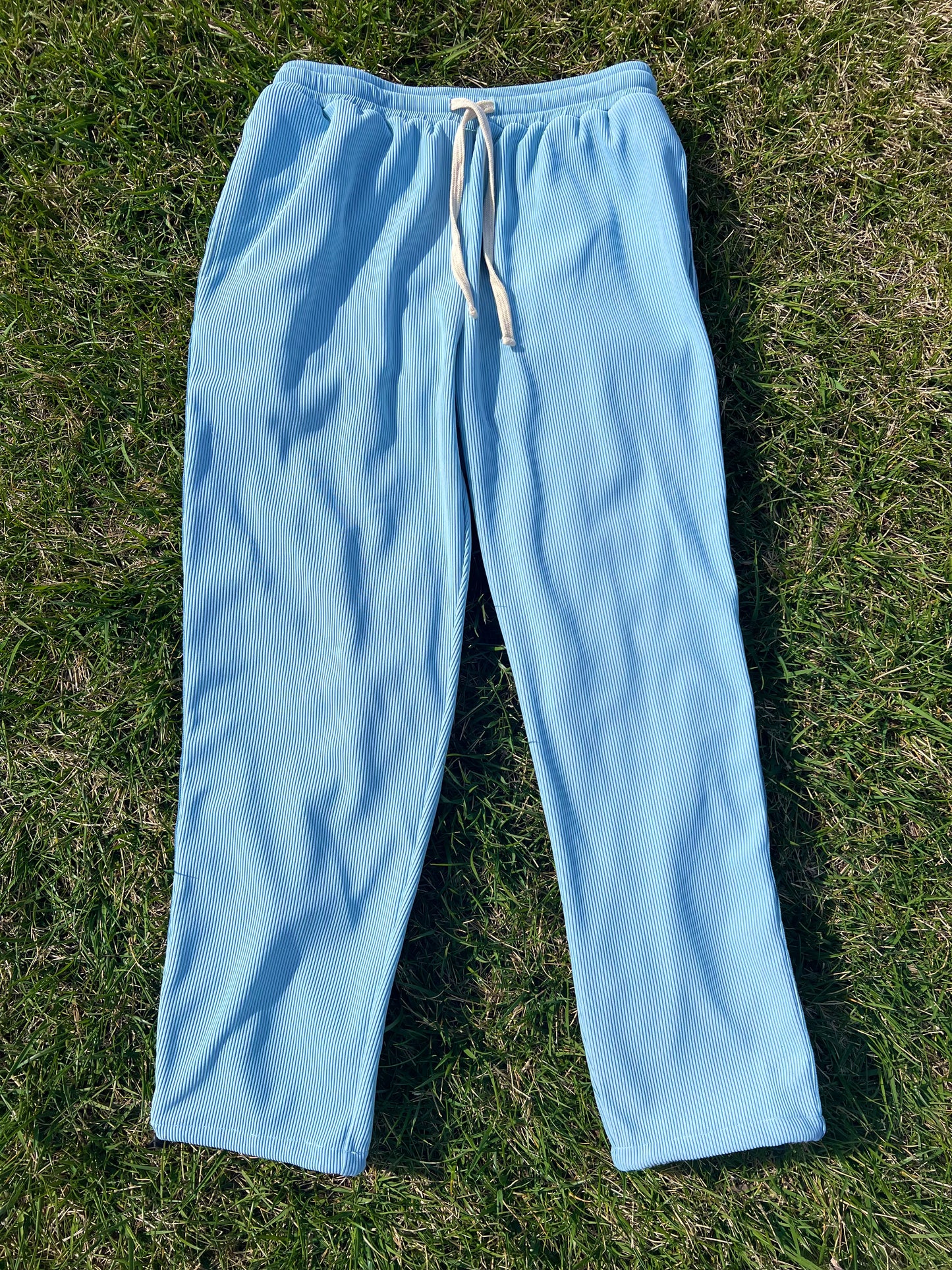 Baby Blue Flat Front Corduroy Pants