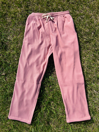 Rose Pink Flat Front Corduroy Pants