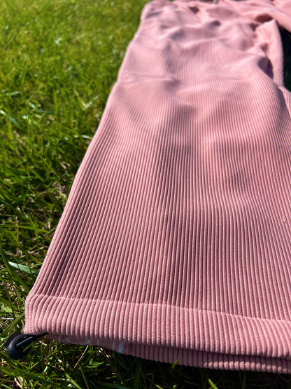 Rose Pink Flat Front Corduroy Pants