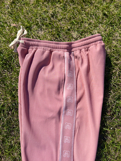 Rose Pink Flat Front Corduroy Pants