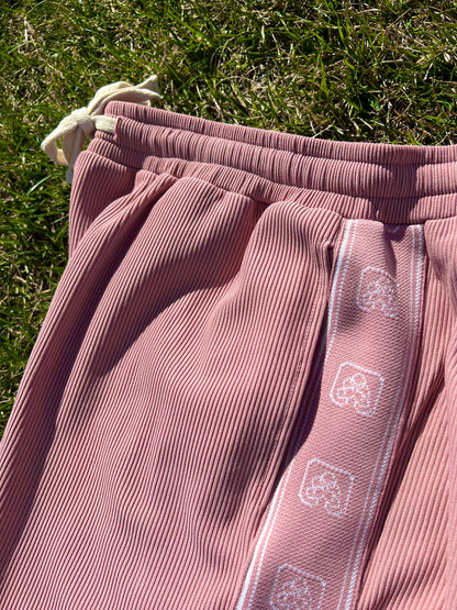 Rose Pink Flat Front Corduroy Pants