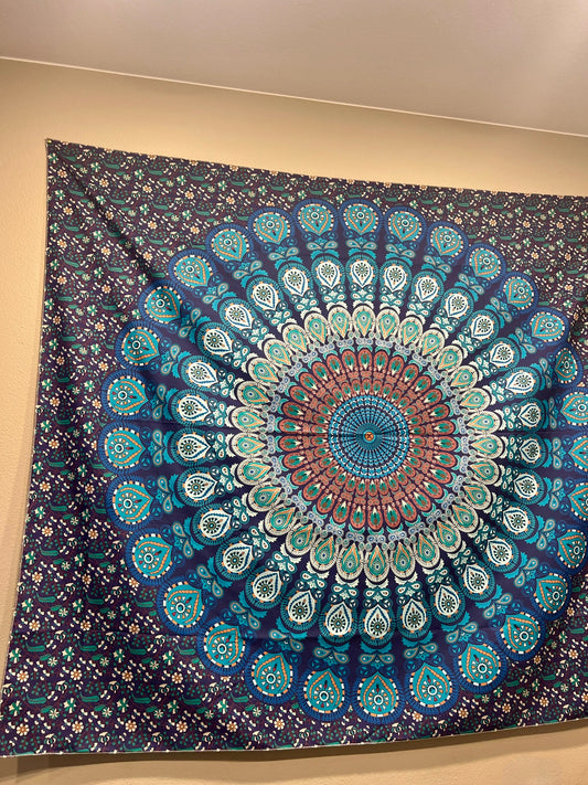 Mandala Tapestry - Blue