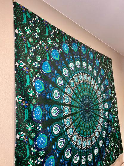 Mandala Tapestry - Emerald